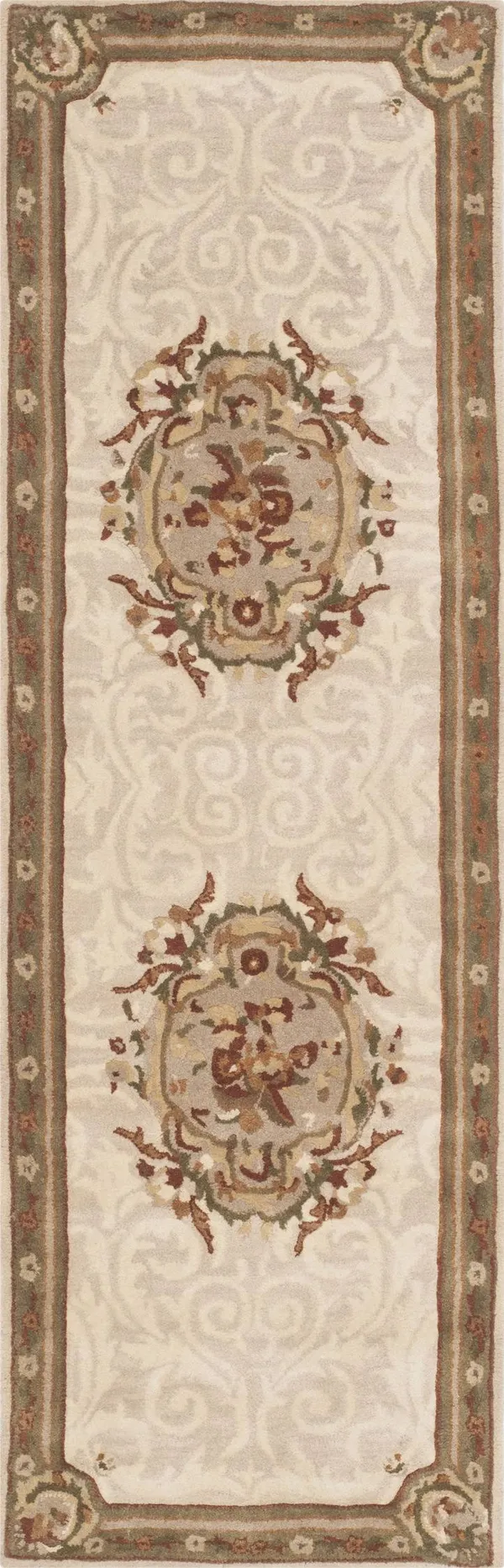Safavieh Empire EM414C 7&6x22 x 9&6x22 Ivory, Light Grey Area Rug