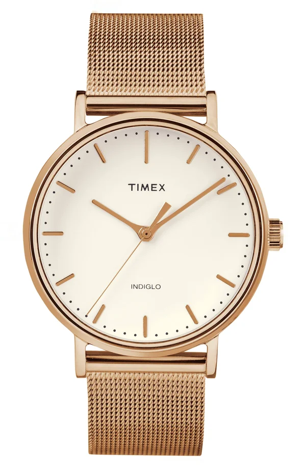 Timex Fairfield 37mm Rose Gold Mesh