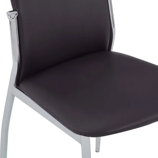 vidaXL Dining Chairs 4 Pcs Brown Faux Leather