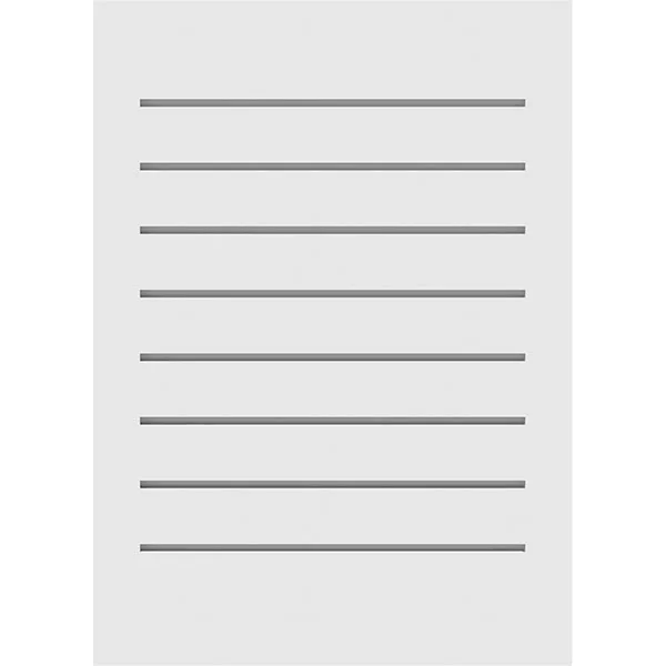 Ekena Millwork GVPVE12X3402SF 12x22W x 34x22H Vertical Surface Mount PVC Gable Vent: Functional, w/ 2x22W x 1-1/2x22P Brickmould