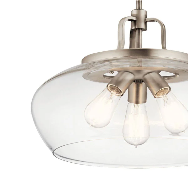 Kichler Davenport Pendant/3 Light Semi Flush, Olde Bronze - 43904OZ