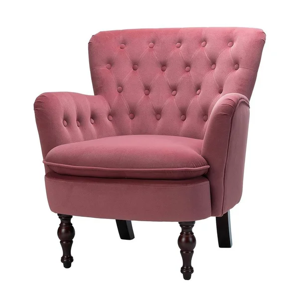 Jayden Creation Isabella Rosewood Tufted Accent Chair