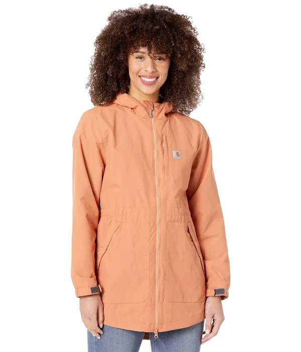 Carhartt Women's Rain Defender Hooded Lightweight Coat (XL Ginger)