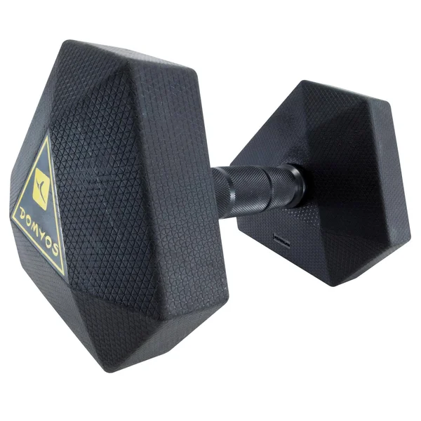 Domyos Weight Training Hex Dumbbell - 22 lbs in Black