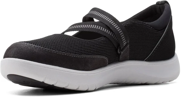 Clarks Adella Lily Women's Shoes Black Textile : 7.5 B
