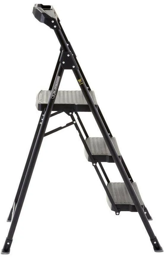 Gorilla Ladders 3-Step Pro-Grade Steel Step Stool with 300 lbs. Load Capacity Type iA Duty