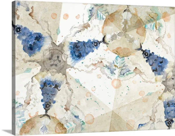 Watercolor Kaleidoscope - Canvas Wall Art, 24x18, Great Big Canvas