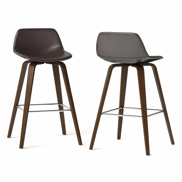 Brooklyn + Max Harvard21 in Dark Brown Bentwood Counter Height Stool (Set of 2)
