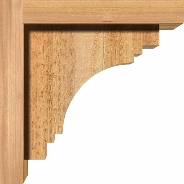 8x22W x 14x22D x 26x22H Pescadero Rough Sawn Corbel w/Backplate - Western Red Cedar