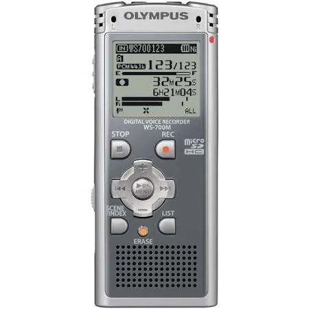 Olympus WS-700M Digital Voice Recorder - 4 GB - up to 270 hrs (HQ) - Blue