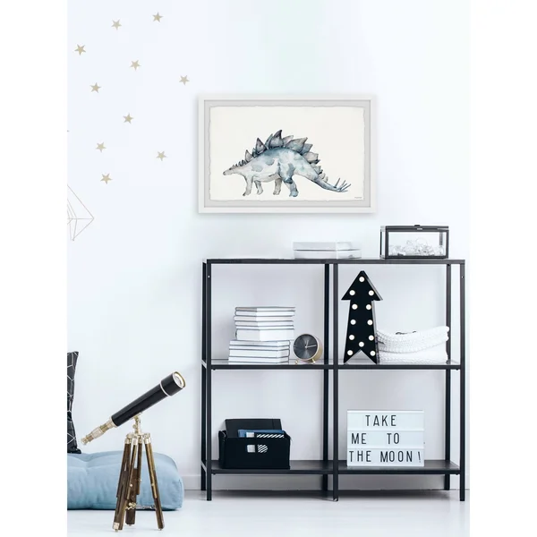 Marmont Hill Spiked Dinosaur Framed Wall Art, Size: 30 inch x 45 inch