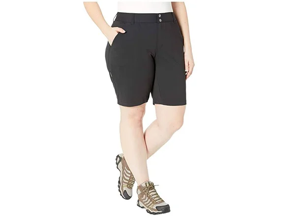 Columbia Plus Size Saturday Trail Long Short, 18W 10, Black