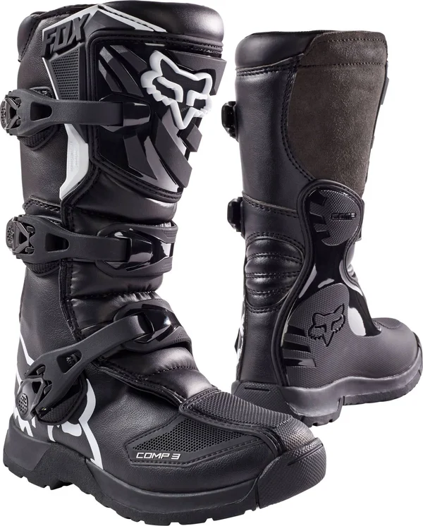 Fox Racing Youth Comp 3 Boots - Black - 4