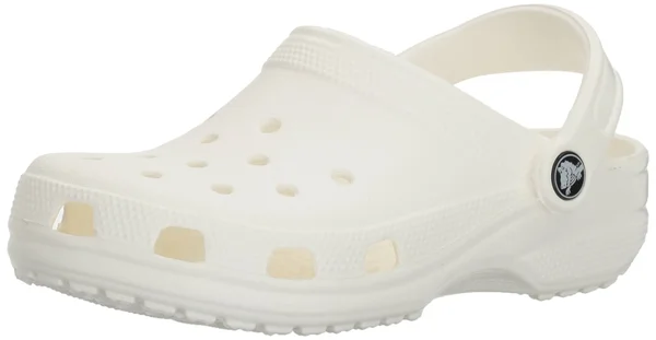 Crocs Unisex Classic Clogs, White, M 7/W 9