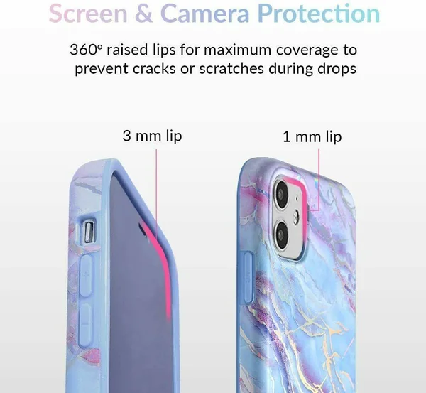 Velvet Caviar Compatible with iPhone 11 Case Marble for Women & Girls - Cute Protective Phone Cases (Pink Iridescent Hologra