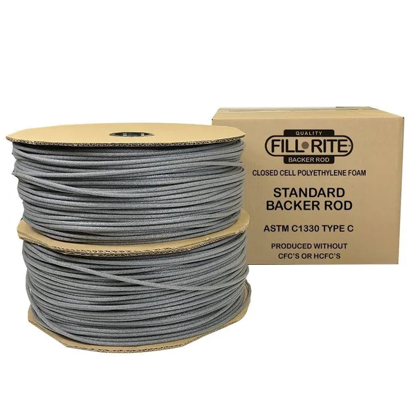 Fill-Rite Pre-Caulking Filler Rope Backer Rod Roll Bulk - 1, 550 Feet Length x 5/8 inch Width, Grey Filler Rope