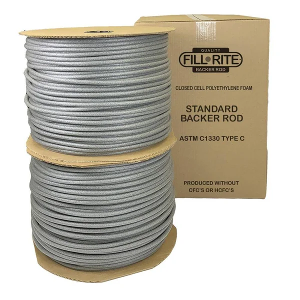Fill-Rite Pre-Caulking Filler Rope Backer Rod Roll Bulk - 1, 550 Feet Length x 5/8 inch Width, Grey Filler Rope