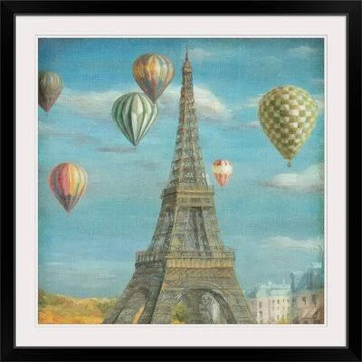 &Balloon Festival& Danhui Nai Painting Print Great Big Canvas Size: 38x22 H x 38x22 W x 1x22 D, Format: Black Framed