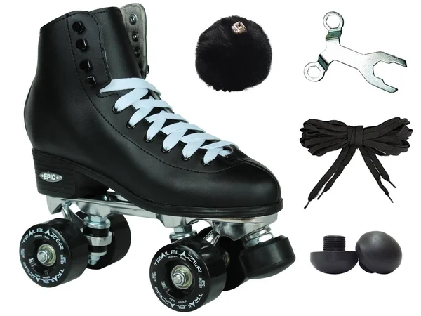 Epic Classic Black Quad Roller Skates, Size: 8