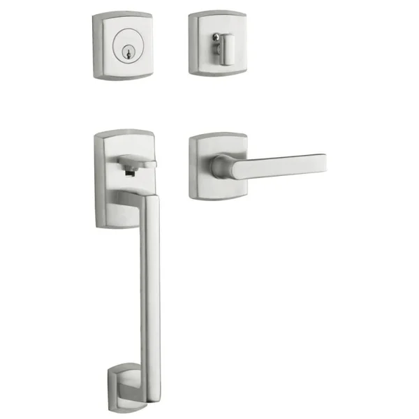 Baldwin Hardware - Soho Sectional Right Handed Double Cylinder Handleset with Soho Lever in Satin Chrome - 85386.264.RDBL