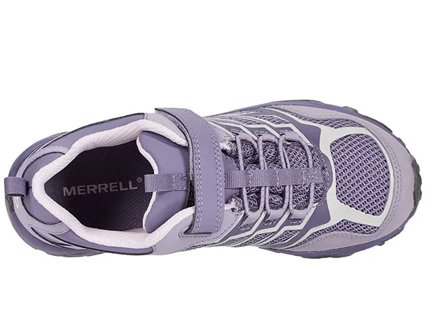 Merrell Kids Moab FST Low A/C Waterproof Girls Shoes 9234557 - 12 Little Kid W, Cadet, Purple Ash