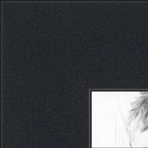 Collage Picture Frame - Satin Black Frame with 2 openings for 5x7 Photos with Brown El Dorado Mat. D3926EE195, ArtToFrames