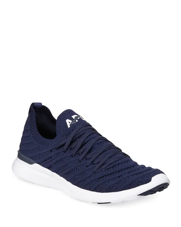 APL Women's Techloom Wave Navy/White Shoes in Size 8 - Athletic Propulsion Labs