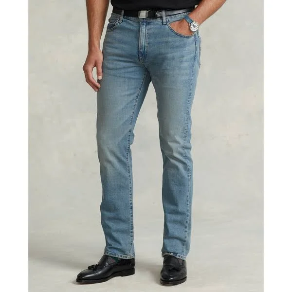 Polo Ralph Lauren Men's Big & Tall Hampton Relaxed Straight Jeans - Light
