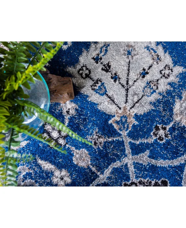 Unique Loom Amelia Tradition Area Rug (9& x 12& - Blue)