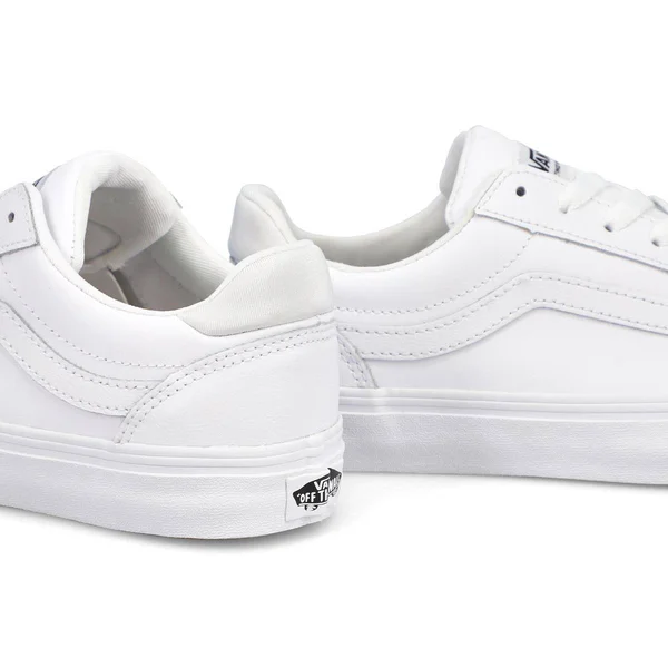 Vans Ward Deluxe Leather White Women's Shoes - Size: 6