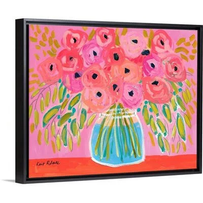 Afternoon Glow by Kait Roberts - Painting Print on Canvas Winston Porter Format: Black Framed - Size: 26x22 H x 32x22 W x 1.75x22