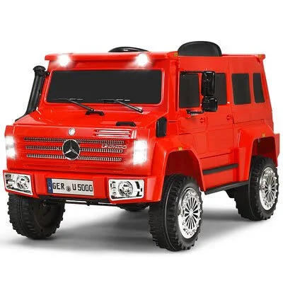 Mercedes-Benz Unimog Ride Car and Truck Costway Color: Red
