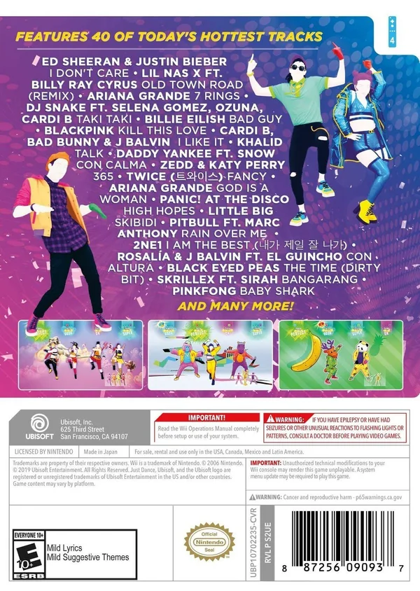 Nintendo Wii Just Dance 2020