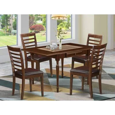 Chuck Drop Leaf Solid Wood Dining Set Charlton Home Pieces Included: 5 Pieces: 1 Table - 4 Chairs