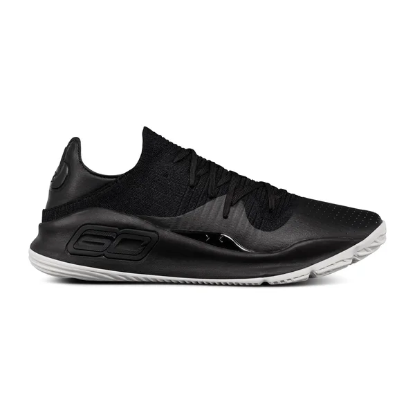 Under Armour Curry 4 Low Black Men's Basketball Shoes, Size: 9.5