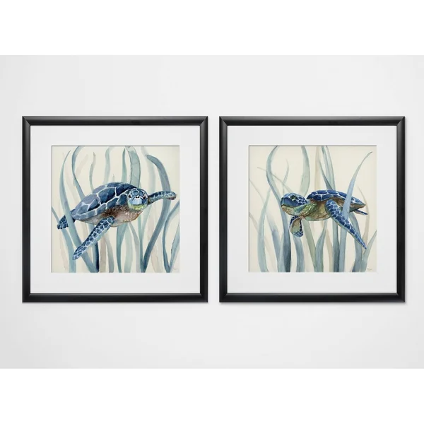Wexford Home Turtle in Seagrass I -2 Piece Set