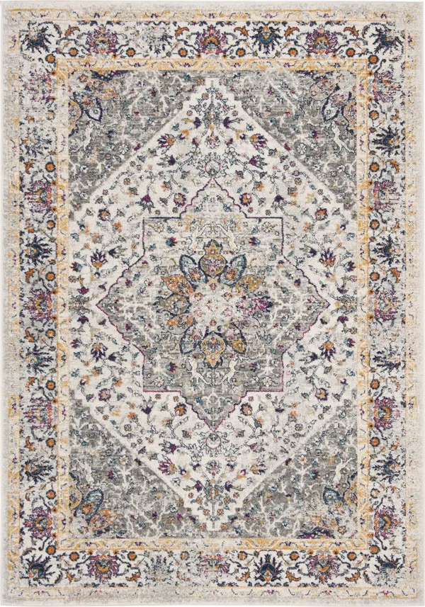 Safavieh Evoke Rug Collection EVK288A - Ivory - Grey - 8& x 10&