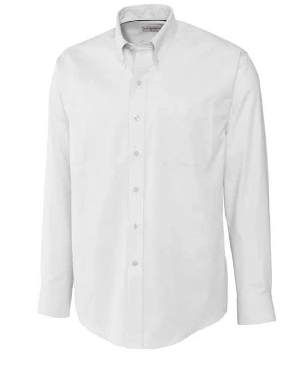 Cutter & Buck Men's Big & Tall Long Sleeves Epic Easy Care Nailshead Shirt - Black
