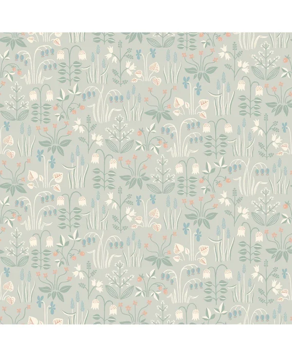 Wall Vision Strawberry Field Grey Garden Wallpaper