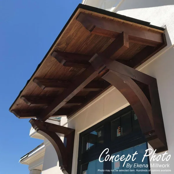 Ekena Millwork BKT04X22X22TRA01RDF Traditional Rough Sawn BRACKET, 4x22 Width x 22x22 Depth x 22x22 Height, Douglas Fir