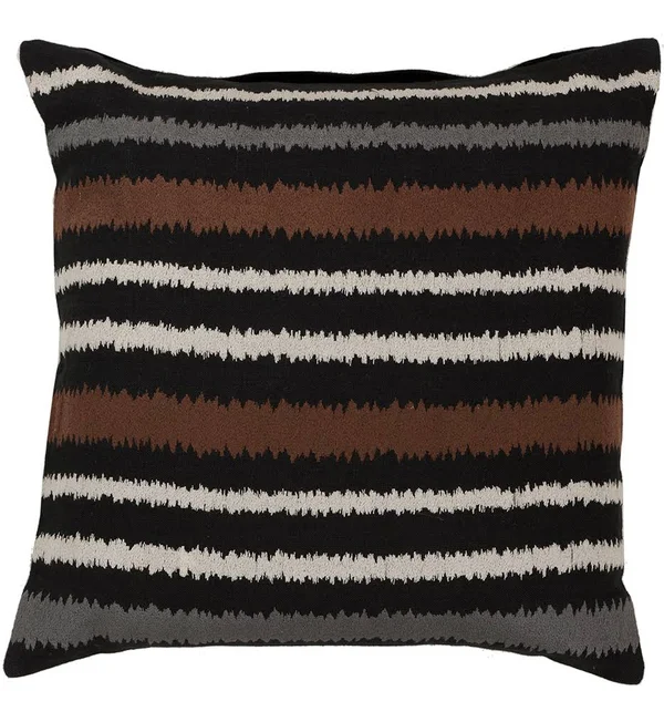 Surya Vertical Stripes Linen Throw Pillow
