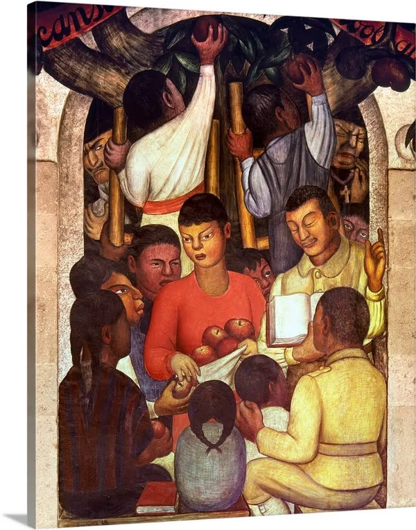Rivera: Education, 1926, Canvas Wall Art, 24x30, Great Big Canvas