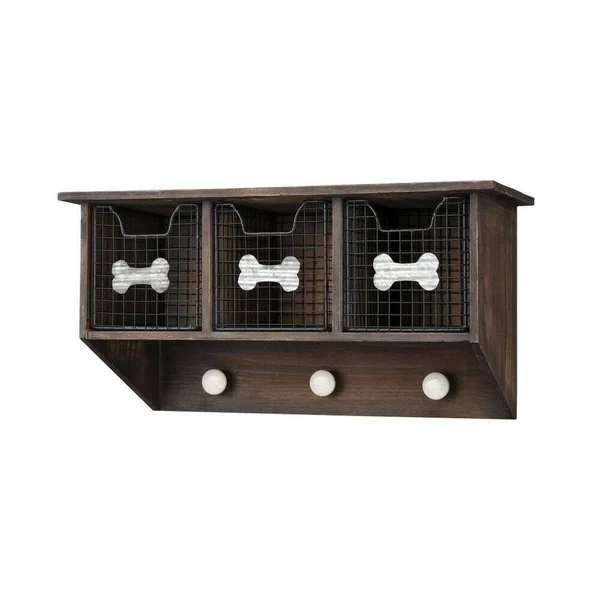 Hythe Green - 19.75 inch Wall Organizer Roast/Rustic Finish-Bailey Street Home-2499-BEL-3378428 - Red