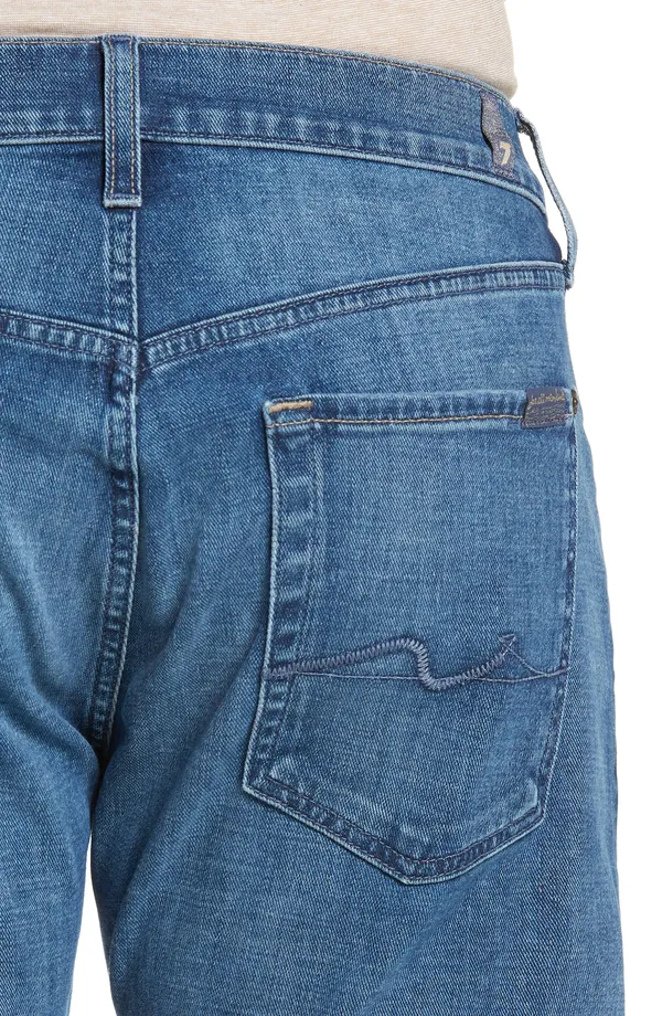 7 for All Mankind The Straight Slim Straight Leg Jeans - Blue - 33
