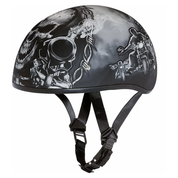Daytona Skull Cap Helmet Guns (Size: XS)