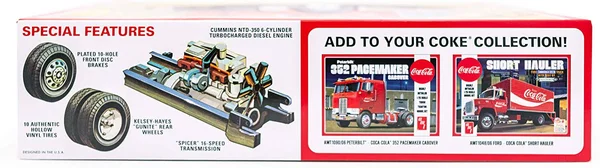 Skill 3 Model Kit White Western Star Semi Truck Tractor Coca-Cola 1/25 Scale Model by AMT
