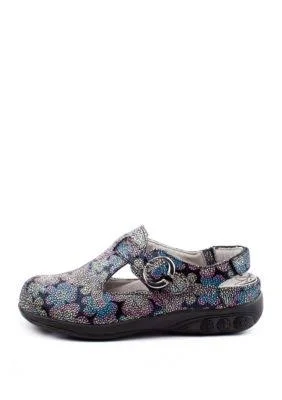 Therafit Women's Chloe Clog - Floral Leather