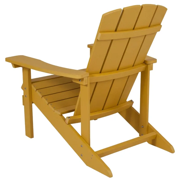 Flash Furniture 2-Jj-C14501-Ylw-Gg Yellow Poly Resin Adirondack Chair