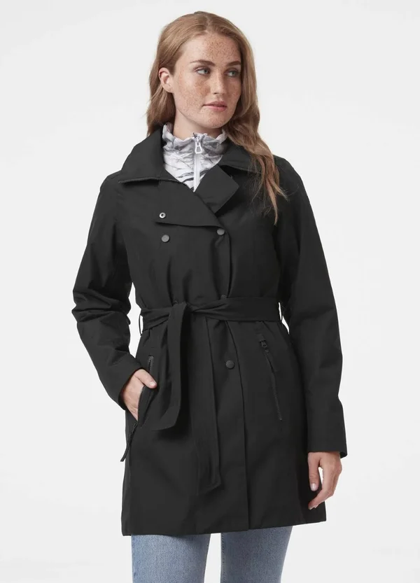 Helly Hansen Welsey II Trench Coat - Women's Black, Xs