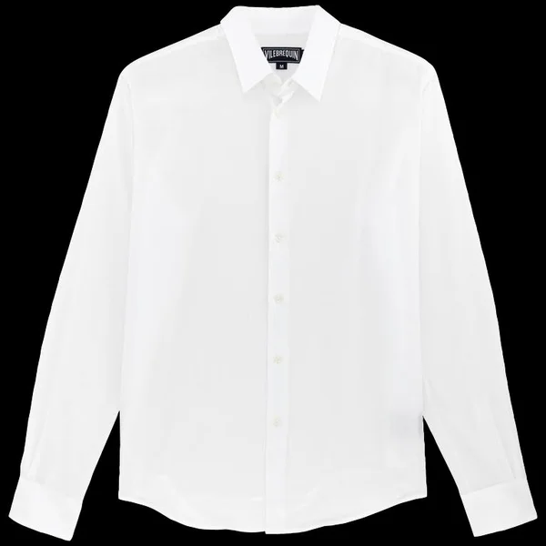 Vilebrequin Solid Cotton Veil Shirt - Caracal - White